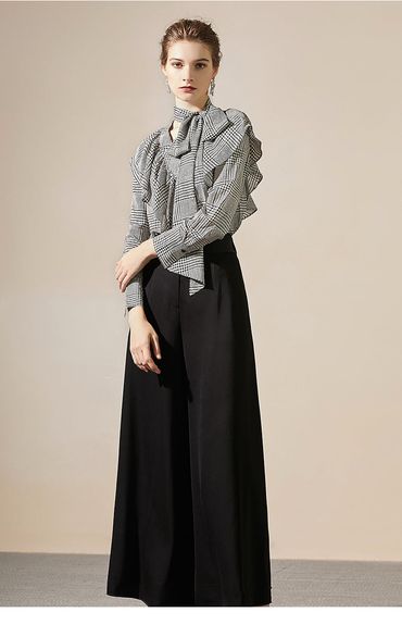 Regal Ruffle Bow Blouse