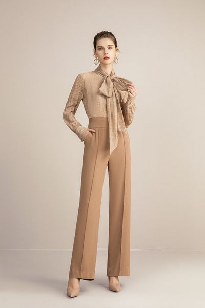 Sandstone Grace Bow Blouse