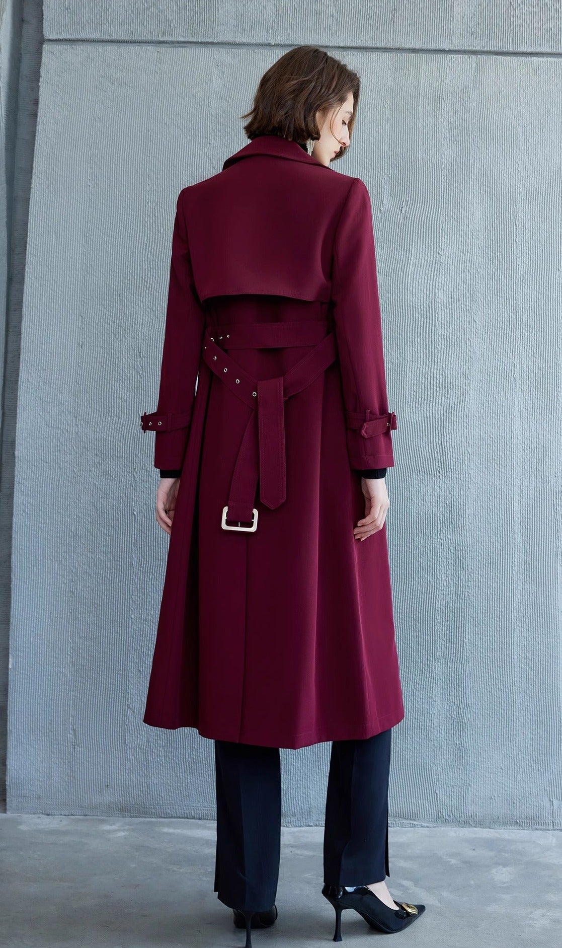Imperial Ruby Trench Coat