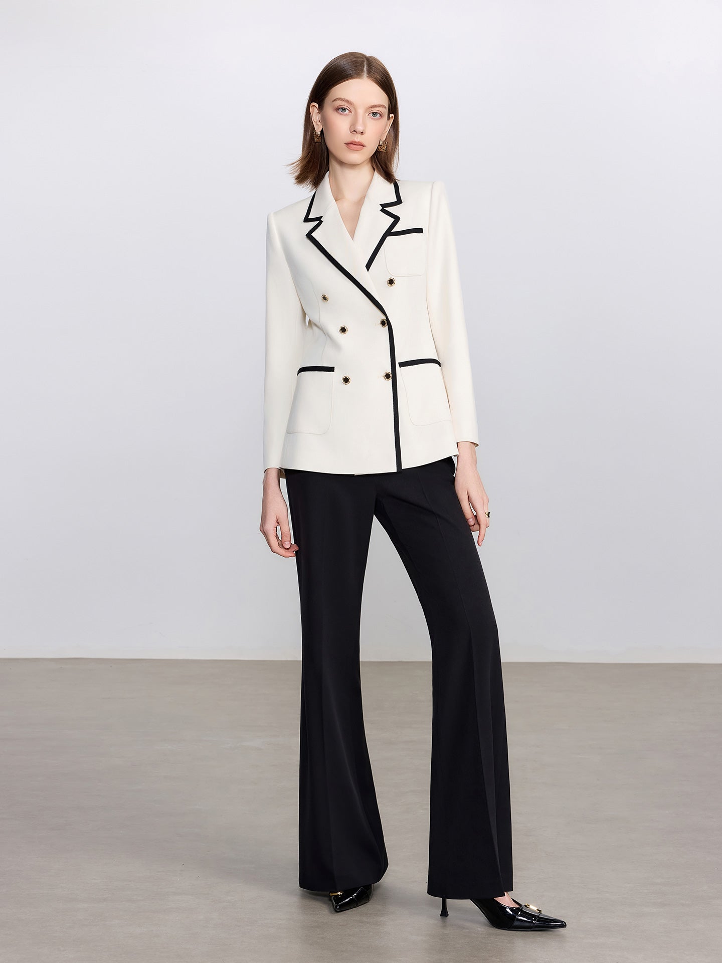 Monochrome Majesty 3-Piece Power Set (Blazer+Pant+Dress)