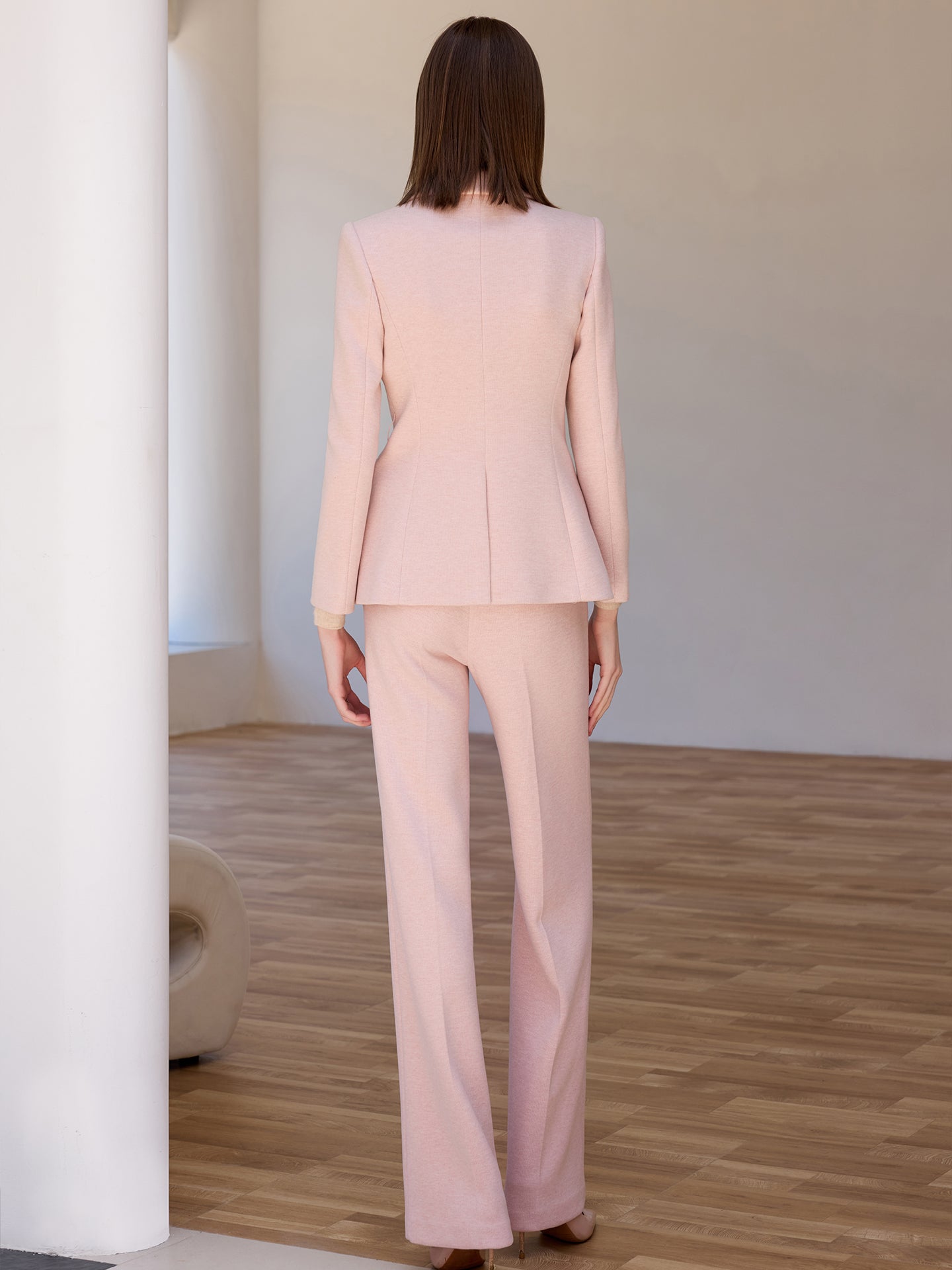 Rose Quartz Double-Breasted Power Suit