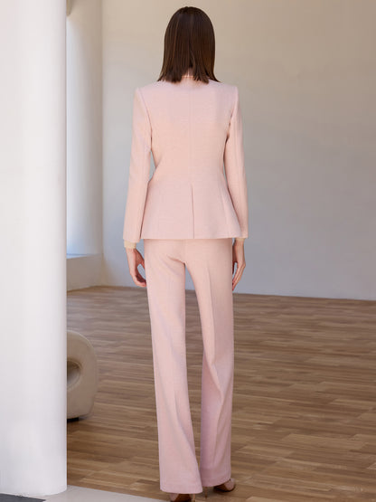 Rose Quartz Double-Breasted Power Suit