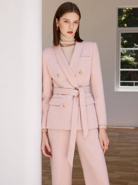 Rose Quartz Double-Breasted Power Suit